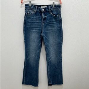 VERVET BY FLYING MONKEY Blue Ankle Cropped Jeans